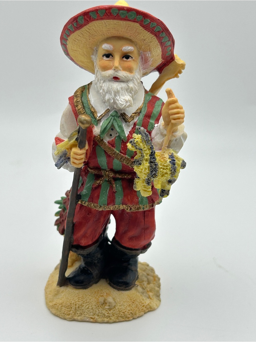 1993 Pancho Navidad Mexico Santa Figurine SC14 International Collection Box